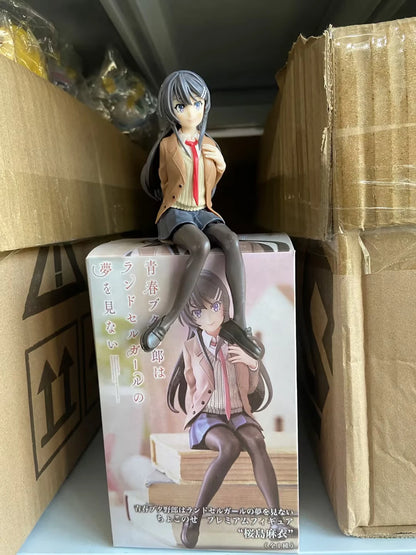 14cm Mai Sakurajima Does Not See The Bunny Girl's Ancestors FigureSakurajima Mai PVC Action PM Chokonose Figure Noodle Stopper