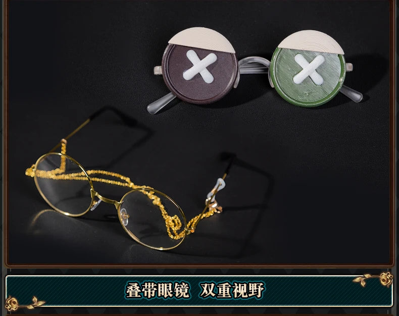 Identity V Art Dealer Cosplay Costume Wig Uniform Knight Richard Sterling Glasses Hat Roy Ramit Halloween Women Men Carnival Cos