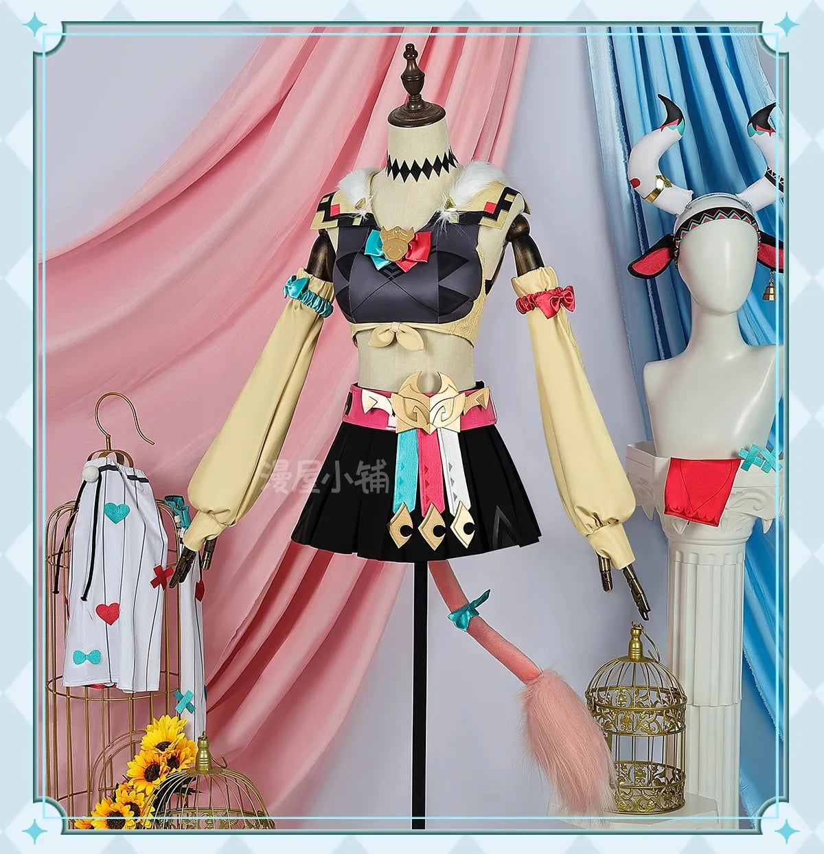 Genshin Impact Varesa Cosplay Costume Wig Skirt Headwear Tail Natlan Collective of Plenty Carnival Halloween Party Women Girls