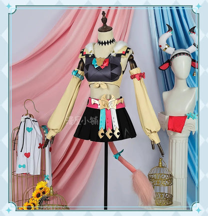 Genshin Impact Varesa Cosplay Costume Wig Skirt Headwear Tail Natlan Collective of Plenty Carnival Halloween Party Women Girls