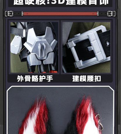 Zenless Zone Zero Komano Manato Cosplay Costume Wig Uniform Ears Spook Shack Halloween Party for Women Men Girls Role Play Props