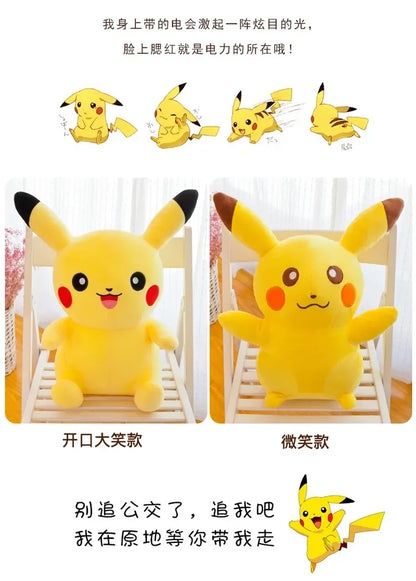 25/30/40/70CM Big Size Pokemon Pikachu Plush Cartoon Animal Stuffed Toys Kawaii Ornament Cushion Plushies Children Toy Gift