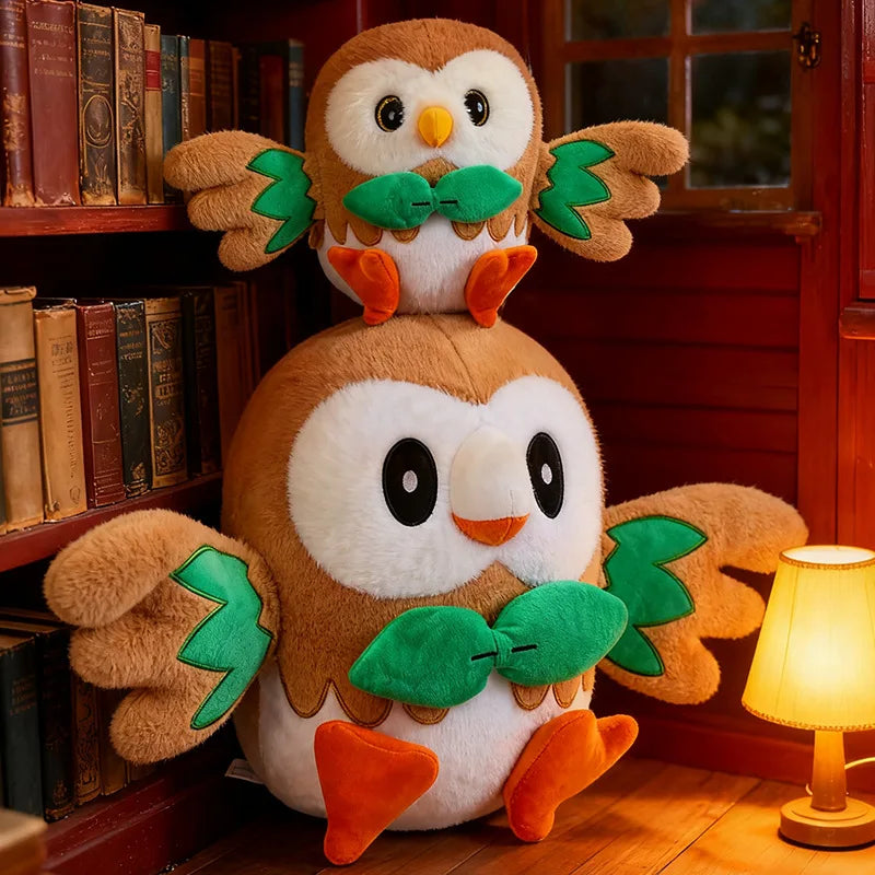 30/50cm Pokemon Plush Toys Rowlet Birthday Cartoon Large Pillow Doll Cute Ornament Stuffed Plushie Bird Pokémon Gift for Kids