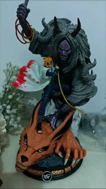 New 29cm Naruto Anime Yellow Flash Namikaze Minato Action Figures Pvc Gk Statue Model Desktop Decoration Collection Toy Gifts