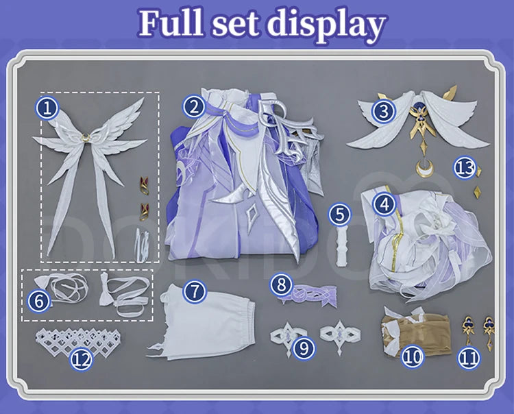 Columbina Cosplay Costume Genshin Impact【S-2XL】DokiDoki-R Nod-Krai Women Dress Columbina Hypersalenia Plus Size