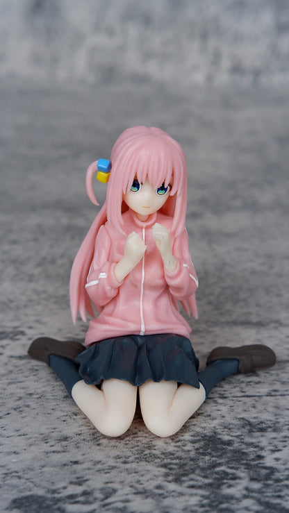 8cm Bocchi the Rock Hitori Gotoh Anime Figure Kawaii Sitting Melancholy Girl Action Figures PVC Adult Collection Model Doll Toys