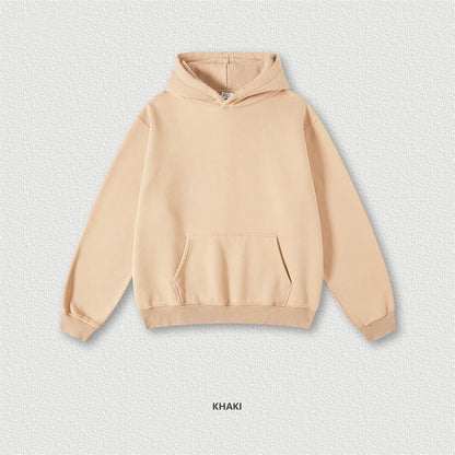 ZODF Winter Autum Men's Washed 400gsm Fleece Hoodies Unisex Couple Retro Oversized Ripped Hooded Sweatshirts Pullovers HY0652