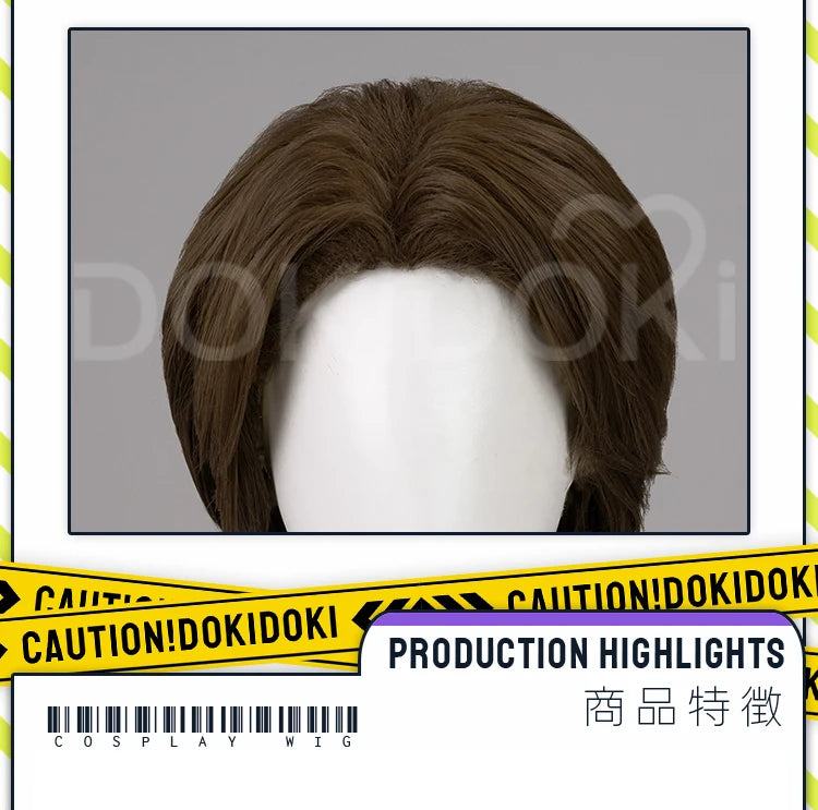 IN STOCK Jimmy Curly Wig Game Mouthwashing Cosplay DokiDoki Men 35cm Short Hair Jimmy Cosplay Free Wig Cap