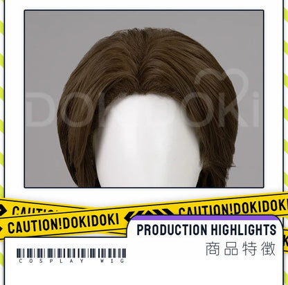 IN STOCK Jimmy Curly Wig Game Mouthwashing Cosplay DokiDoki Men 35cm Short Hair Jimmy Cosplay Free Wig Cap