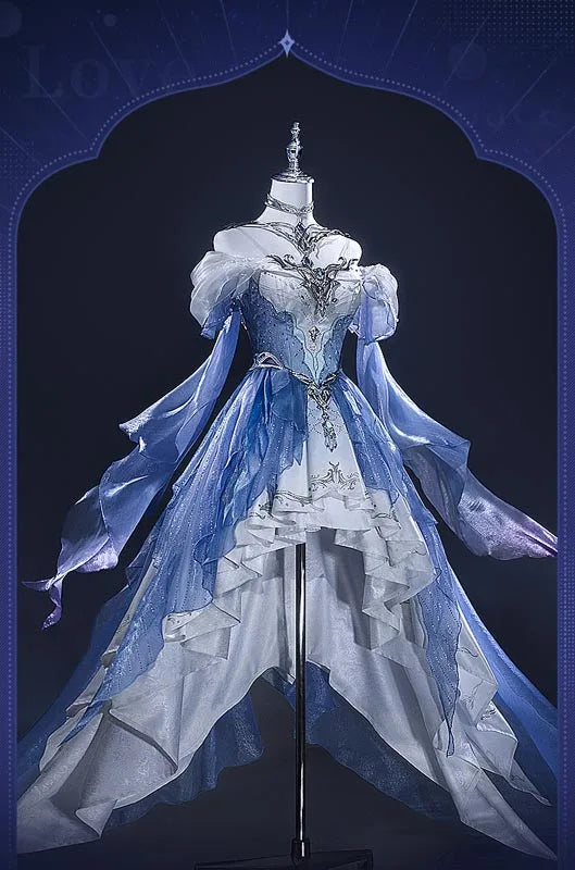 Love and Deepspace MC Cosplay Costume Deepsea Waves Dress Heroines Uniform Carnival Outfit Headwear Halloween Party Women Girls