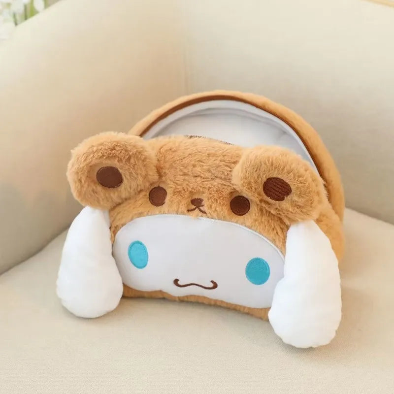 Sanrio Kuromi My Melody Cinnamoroll Cute Plush Storage Bag Plush Tissue Box Plush Makeup Bag Multifunctional Package