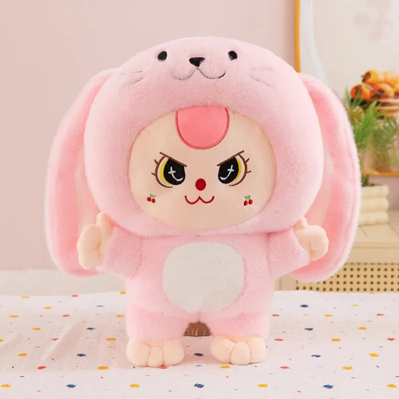 32/62cm Kawaii Baby Three Years Old Plush Doll Toy Baby Three Rabbit Series Stuffed Pillows Toy Ornaments Xmasgifts for Girls