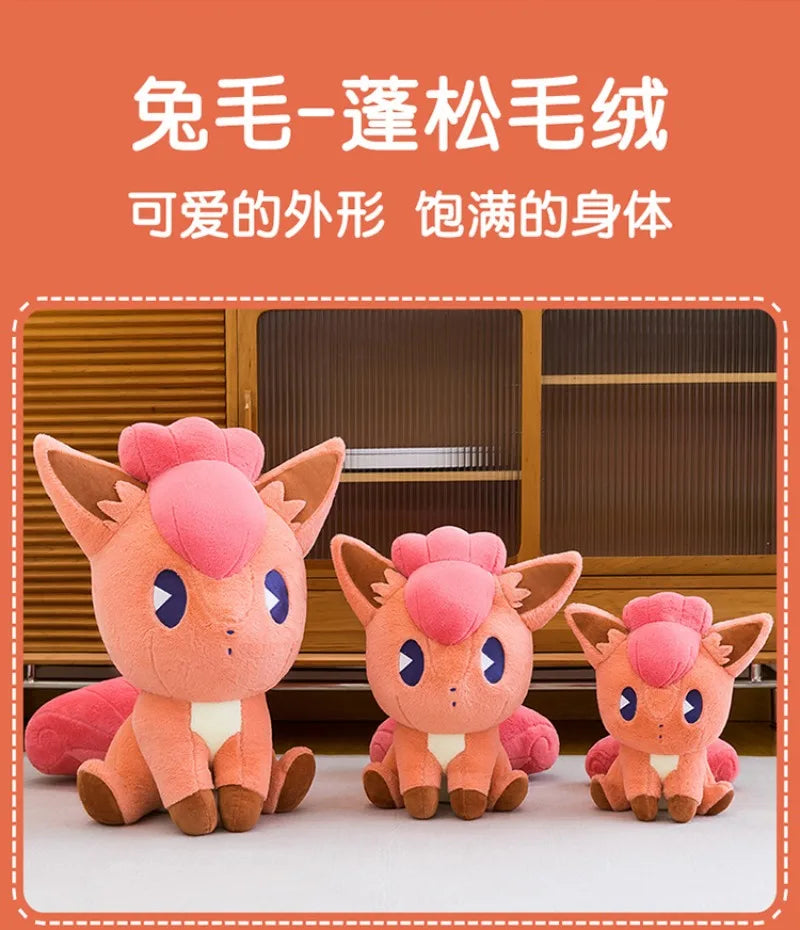 35/45/65CM Big Size Pokemon Vulpix Plushies Cartoon Anime Peluche Stuffed Animal Comfortable Soft Doll Kawaii Ornament Gifts