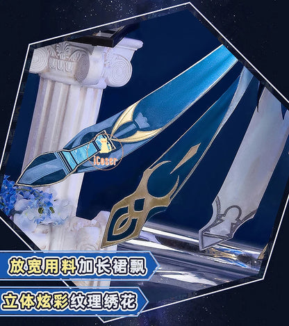 Honkai Star Rail Cerydra Cosplay Costume Wig Dress Uniform Crown Headwear Festival Halloween Party for Women Girls Carnival Prop