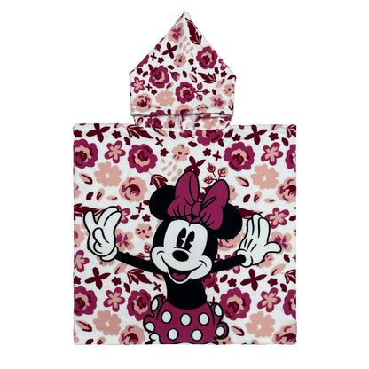 Baby Bathing Towels Boys Hooded Microfiber Minnie Bath Robes for Girls Kids Beach Towel Stitch Mickey Cape Towels Poncho