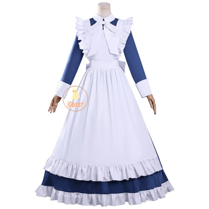 Anime Mechanical Marie Cosplay Costume Dress Maid Outfit Apron Headband Halloween Party for Women Girls Carnival Role Play Props