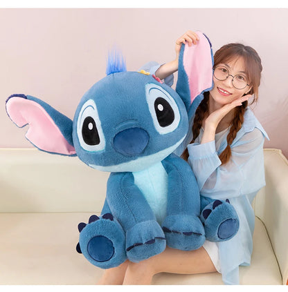 Disney 70cm Large Size Lilo&Stitch Plush Stuffed Doll Cartoon Animal Sleeping  Pillow Room Decoration Softmaterial Toy for Gift
