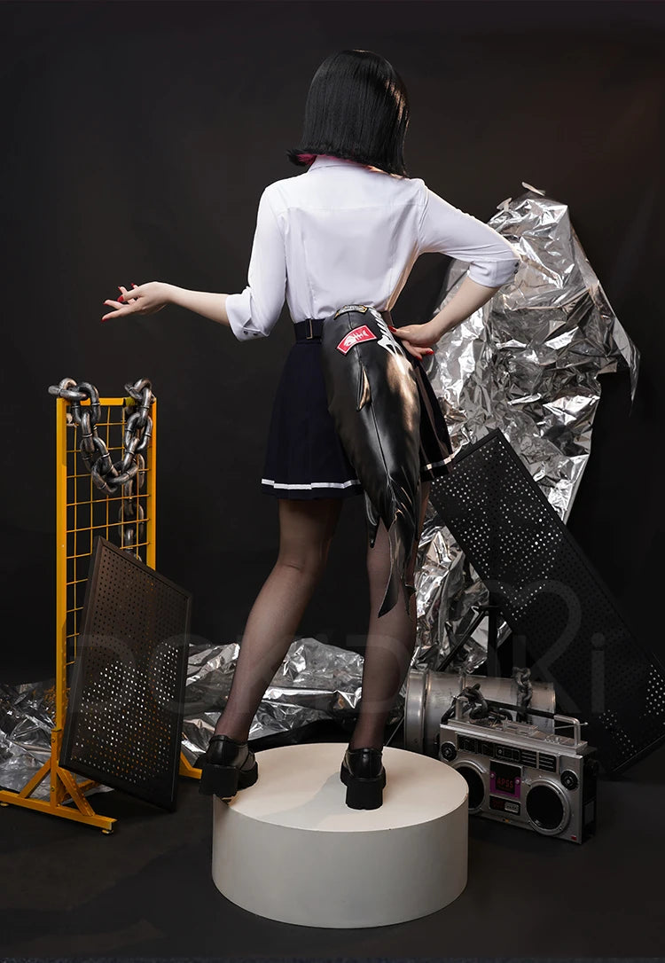 IN STOCK Ellen Joe Cosplay Costume Game Zenless Zone Zero Cosplay DokiDoki-R Women Cute JK Uniform Ellen Joe Cosplay Tail