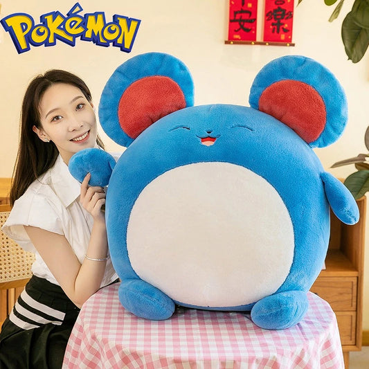 35/45/55CM Big Size Pokemon Marill Plushies Cartoon Anime Plush Pillow Soft Doll Kawaii Stuffed Plushie Ornament Children's Gift