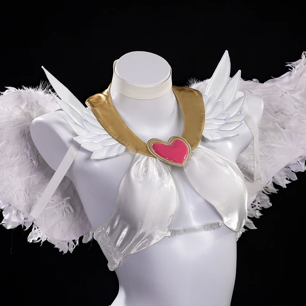 Anime New Panty Stocking with Garterbelt Pantiel Panty Anarchy Cosplay Costume Angel Skirt Wings Halloween for Women Girls Prop
