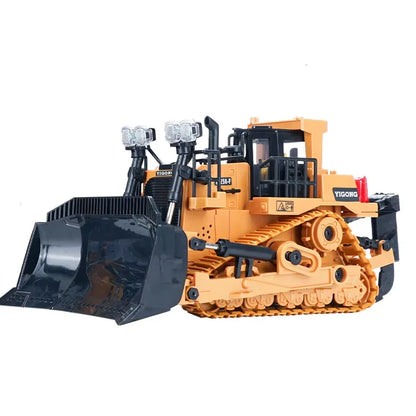 RC Excavator Bulldozer Truck Toy for Boys 2.4G Remote Control Dumper Engineering Vehicle Tractor Crawler Birthday Gift