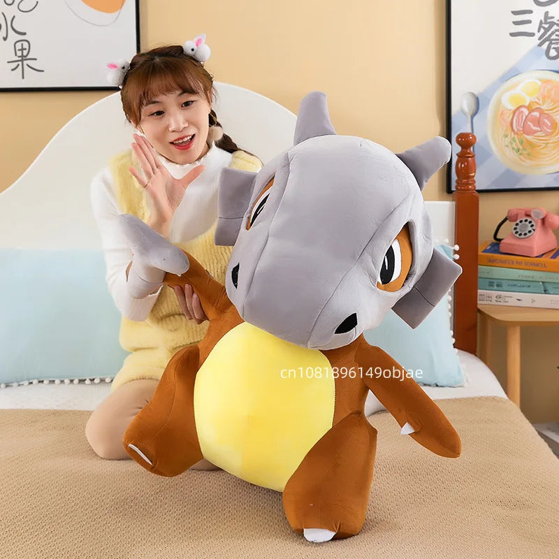 80cm Super Big Size Pokemon Cubone Anime Plush Stuffed Doll Plush Animal Comfortable Soft Doll Children Birthday Gift Anime Toy