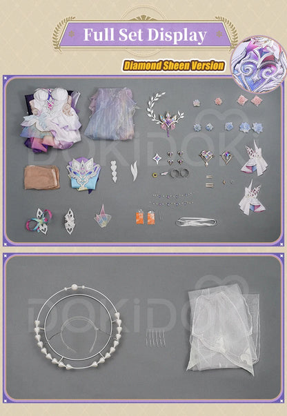 Cyrene Cosplay Costume Game Honkai: Star Rail【S-2XL】DokiDoki-SR HSR Cyrene Women Dress Veil SP Version Cosplay Plus Size