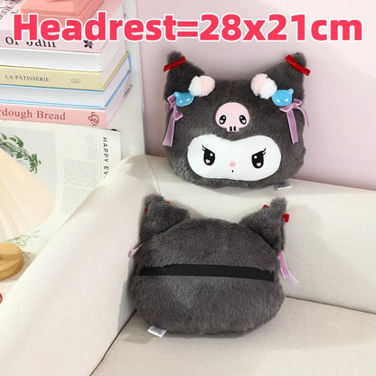 Lovely Kuromi My Melody Plushies Stuffed Anime Headrest Comfortale Soft Cuddly Pillow Cartoon Plush Toy Blanket Xmas Gifts Girl