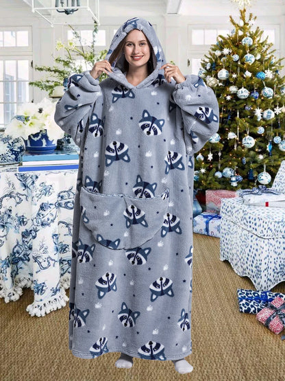 Men Plus Size Hoodies & Sweatshirts Warm Fall Winter Clothes Halloween Extra Long Oversized Blanket Hoodie Blue Yellow Gray Tops