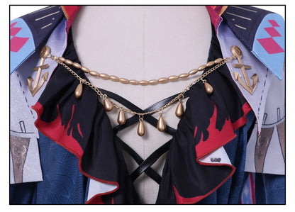 Wuthering Waves Brant Cosplay Costume Wig Uniform Hat Necklace Troupe of Fools Rinascita Carnival Halloween Party for Women Men