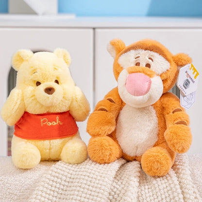 Disney Original Lovely Tigger Eeyore Plush Toy With Magnet Stuffed Shy Pooh Bear Piglet Doll Soft Anime Plushies Birthday Gifts
