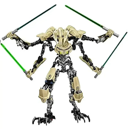 In Stock Stars Wars Action Figure General Robot Grievous With Lightsaber Hilt Combat Weapon Anime Figure Model Toy Kids Gifts