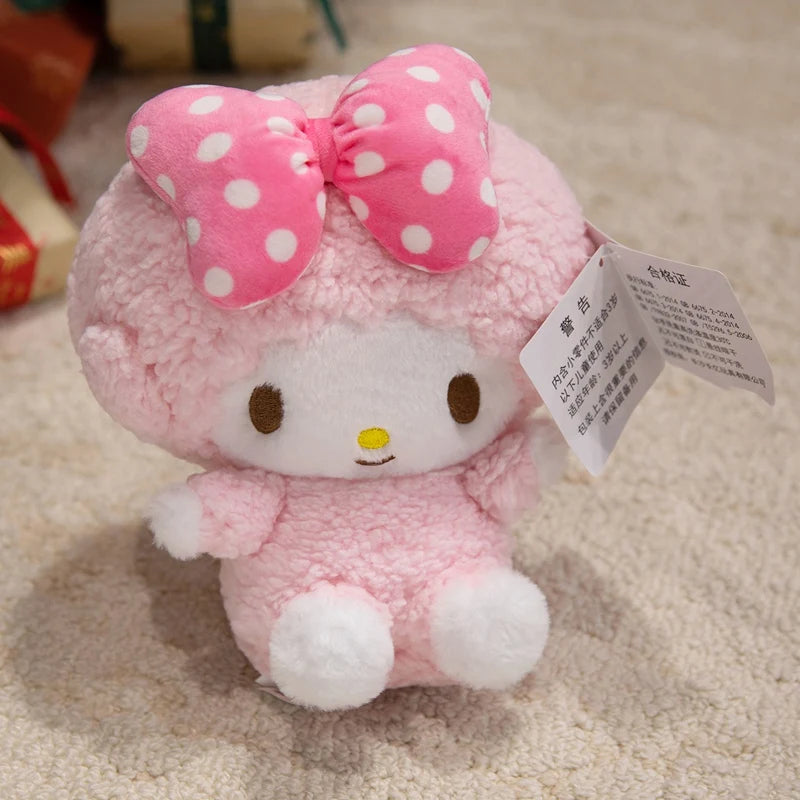 Sanrio Piano Plush Doll Bag Pendant Cute Sheep Toy Genuine Cartoon Anime Coin Purse Keyrchain Kids Birthday Xmas Gifts