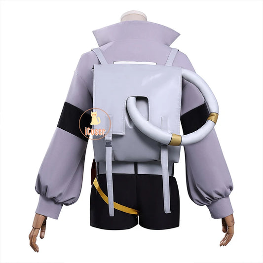 Anime Gachiakuta Riyo Reaper Cosplay Costume Uniform Jacket Short Backpack Akuta Cleaners Halloween Party for Women Girls iCoser