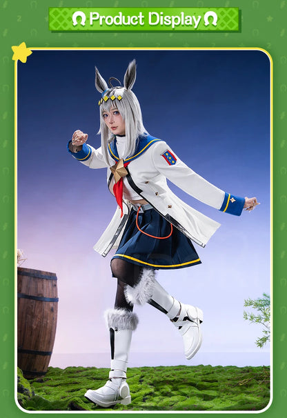 Oguri Cap Cosplay Costume Game【XS-2XL】DokiDoki-R Women Cute Performance Costume Oguri Cap White Cosplay Suits Plus Size