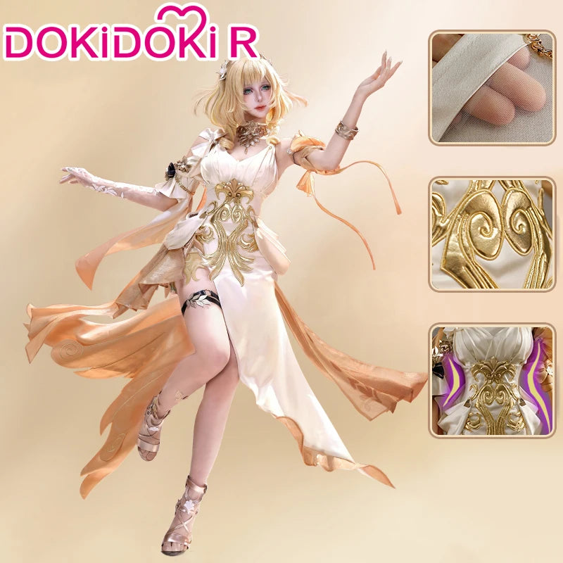 Aglaea Cosplay Costume Game Honkai: Star Rail DokiDoki-R HSR Women Golden Dress Costume Aglaea Cosplay