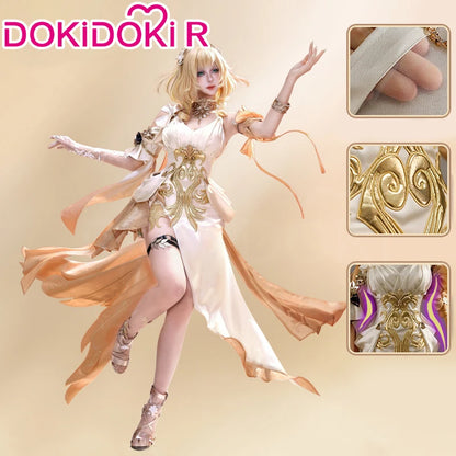 Aglaea Cosplay Costume Game Honkai: Star Rail DokiDoki-R HSR Women Golden Dress Costume Aglaea Cosplay