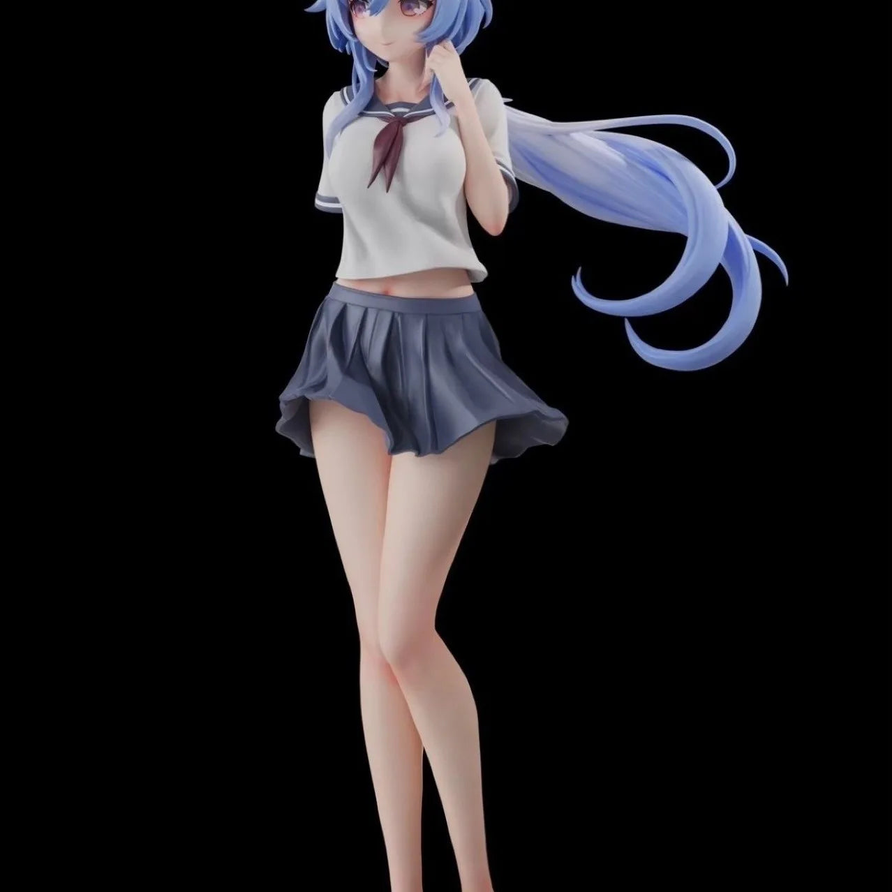 new Genshin Impact Figure Ganyu Figures School Uniform Ganyu Girl Figurine Pvc Statue Model Doll Room Ornament Collection Toys