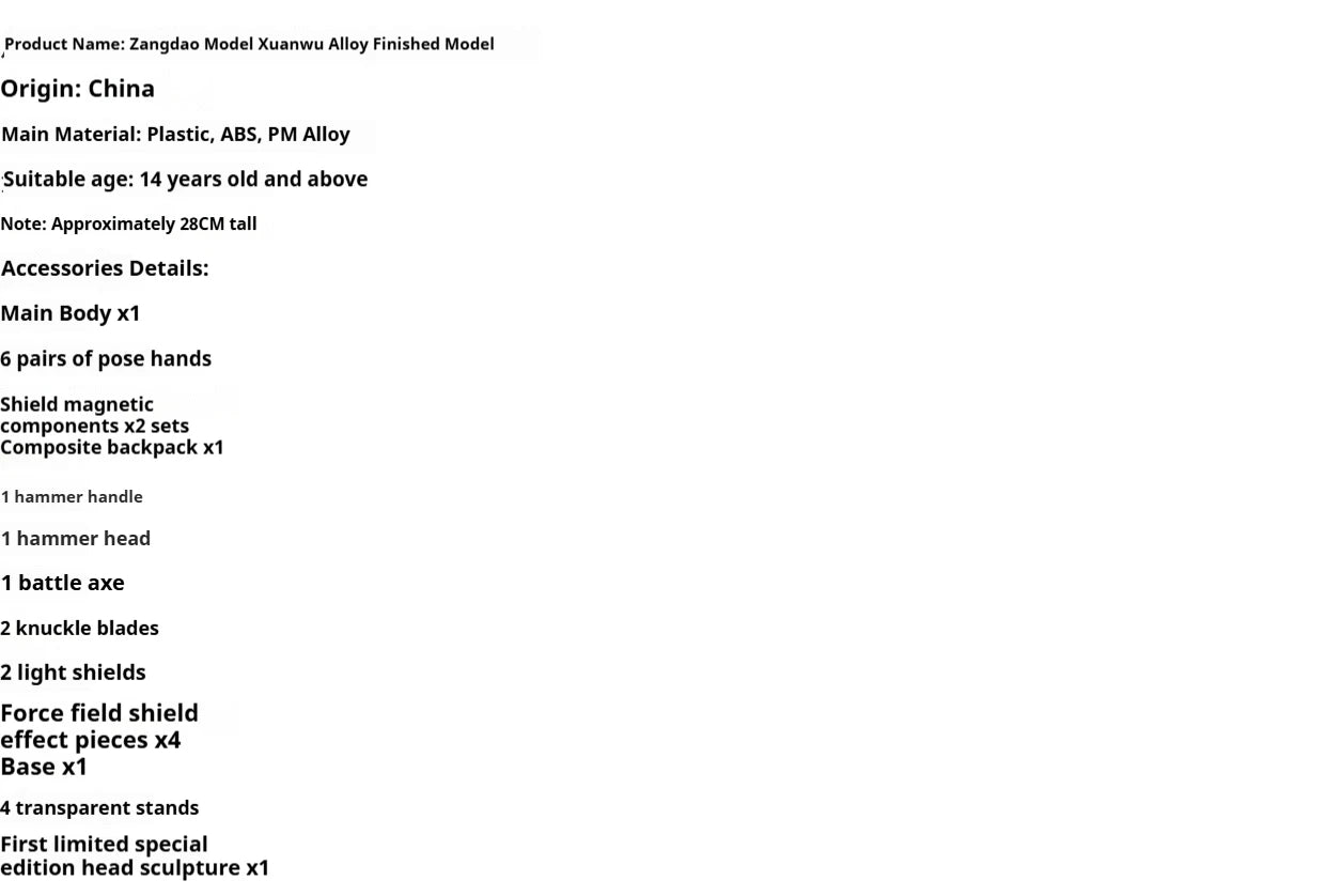 【In Stock】 Tang Dao Model Collectible Alloy Mecha Action Figure Four Holy Beasts Xuanwu CD-04 Finished Product National Creation