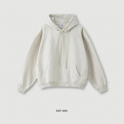 ZODF New Autumn Winter Solid Heavy Weight Hoodies For Men Unisex Basic Loose 440gsm Knitted Hooded Pullovers HY0886