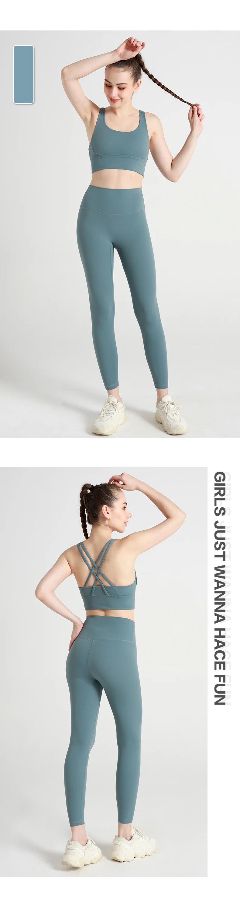 2024 Women’s 2 Piece Yoga Tracksuit Quick Dry Breathable Fitness Set Sports Bra and Leggings