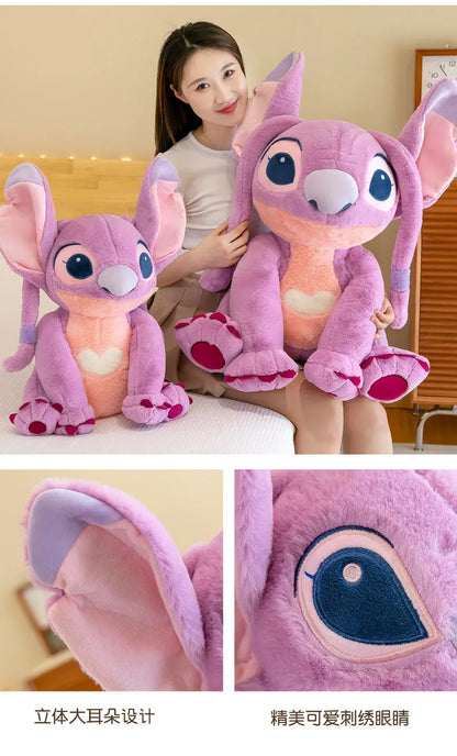 30/45/60/80CM Big Size Disney Stitch Cartoon Anime Plush Stuffed Doll Room Decoration Peluche Pillow  Plushies Ornaments Gifts