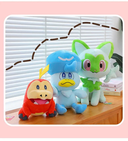 Pokemon Plushie Toys Sprigatito Quaxly Fuecoco Pokémon Scarlet and Violet Anime Plush Stuffed Dolls Christmas Gift for Childrens