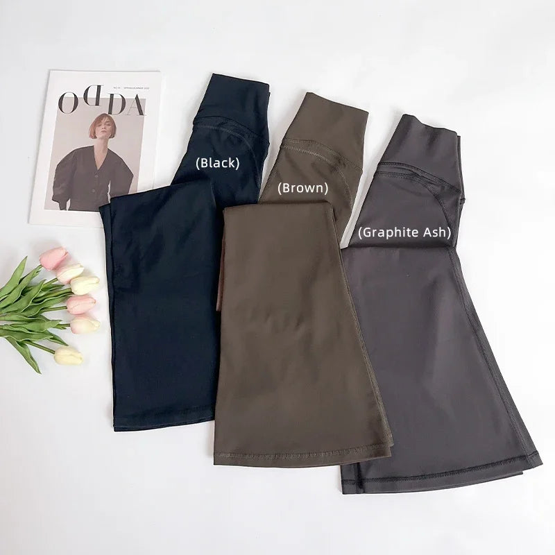 The Codex Women’s High-Waisted Flared Yoga Pants Comfortable Pilates Running Leggings Stylish Gym Trousers