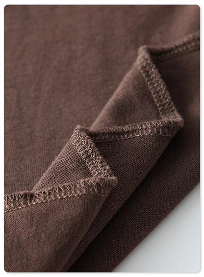 ZODF Retro Monkey Washed 260gsm Cotton T-Shirt For Men Unisex High Street Loose Full Sleeve T Shirt Brand Streetwear HY0406