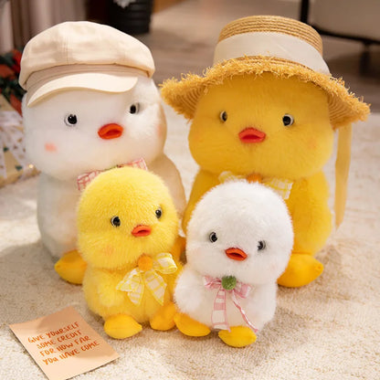 Cartoon Farm Animal Cute Duck Plush Toy Kawaii Plushies Yellow White Baby Duck Soft Doll Birthday Gift For Girl Boy
