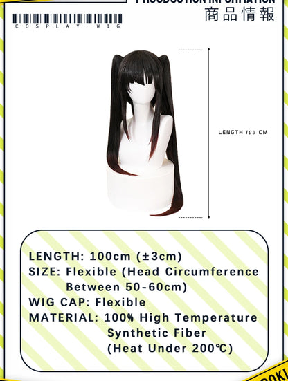IN STOCK Tokisaki Kurumi Wig Anime Date A Live Cosplay Wig DokiDoki Women Cute 100cm Long Hair Tokisaki Kurumi Cosplay Free Cap