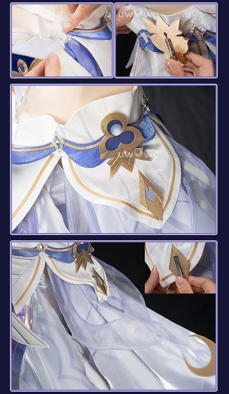 PRE SALE UWOWO Columbina Cosplay Game Genshin Impact Columbina 'Damselette' Snezhnaya Cosplay Costume Halloween Costume