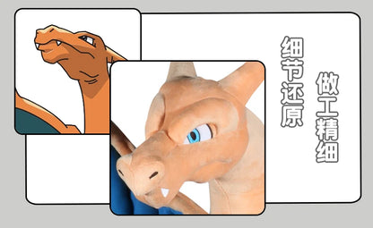 80CM Big Size Pokemon Charizard Plushies Cartoon Anime Peluche Kawaii Ornament Stuffed Comfortable Soft Doll Children Toy Gift