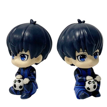 9cm Blue Lock Anime Figure Q Version Nagi Seishirou Action Figure Kawaii Isagi Yoichi Figurine PVC Collection Model Doll Toys